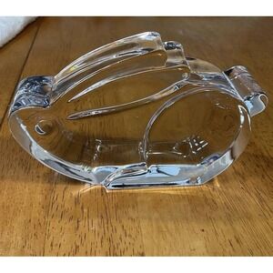 Orrefors RARE Fine crystal‎ Bunny Rabbit Sweden Crystal Easter Solid Clear Heavy